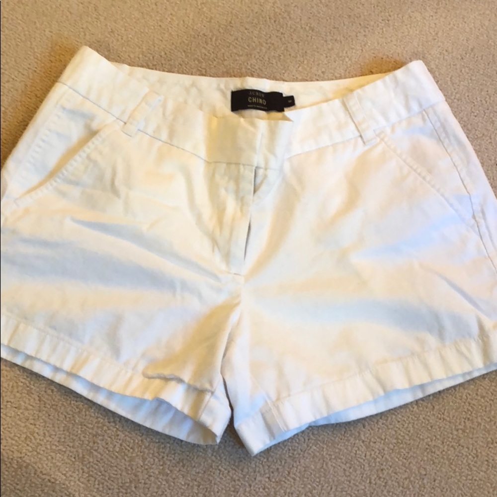 Classic J crew white chino shorts